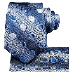 Hi-Tie 3 Pcs Gift Box Mens Tie Set Necktie with