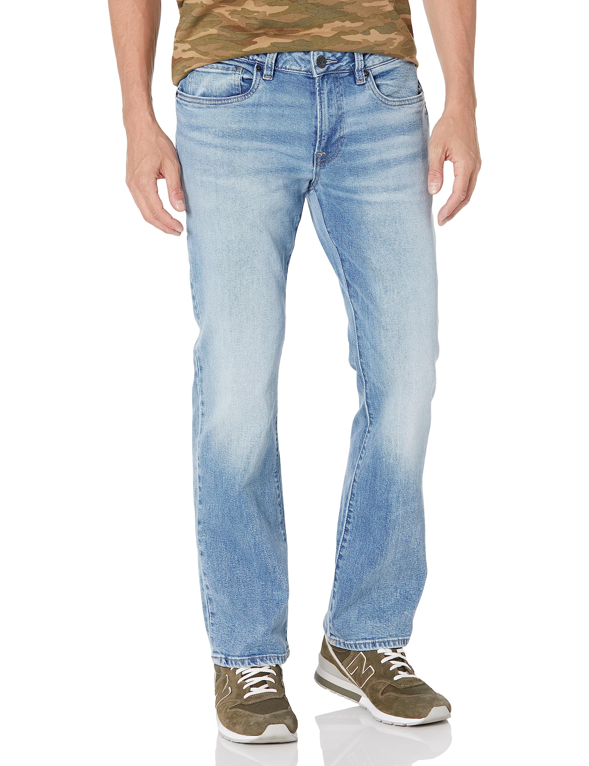 Buffalo David Bitton Men’s Slim Boot King Jeans, Crinkled and Sanded 23, 30W x 34L