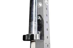 PRx Performance Squat Rack Mounted Olympic Barbell Storage Hanging USA Made Steel Barbell Holder for 3x3 Uprights with 5/8" Holes, Vertical Squat Rack Attachment