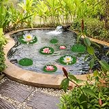 KALIONE 8Pcs Artificial Lily Pads for Pond EVA Lotus Leaves 10-20cm view 4