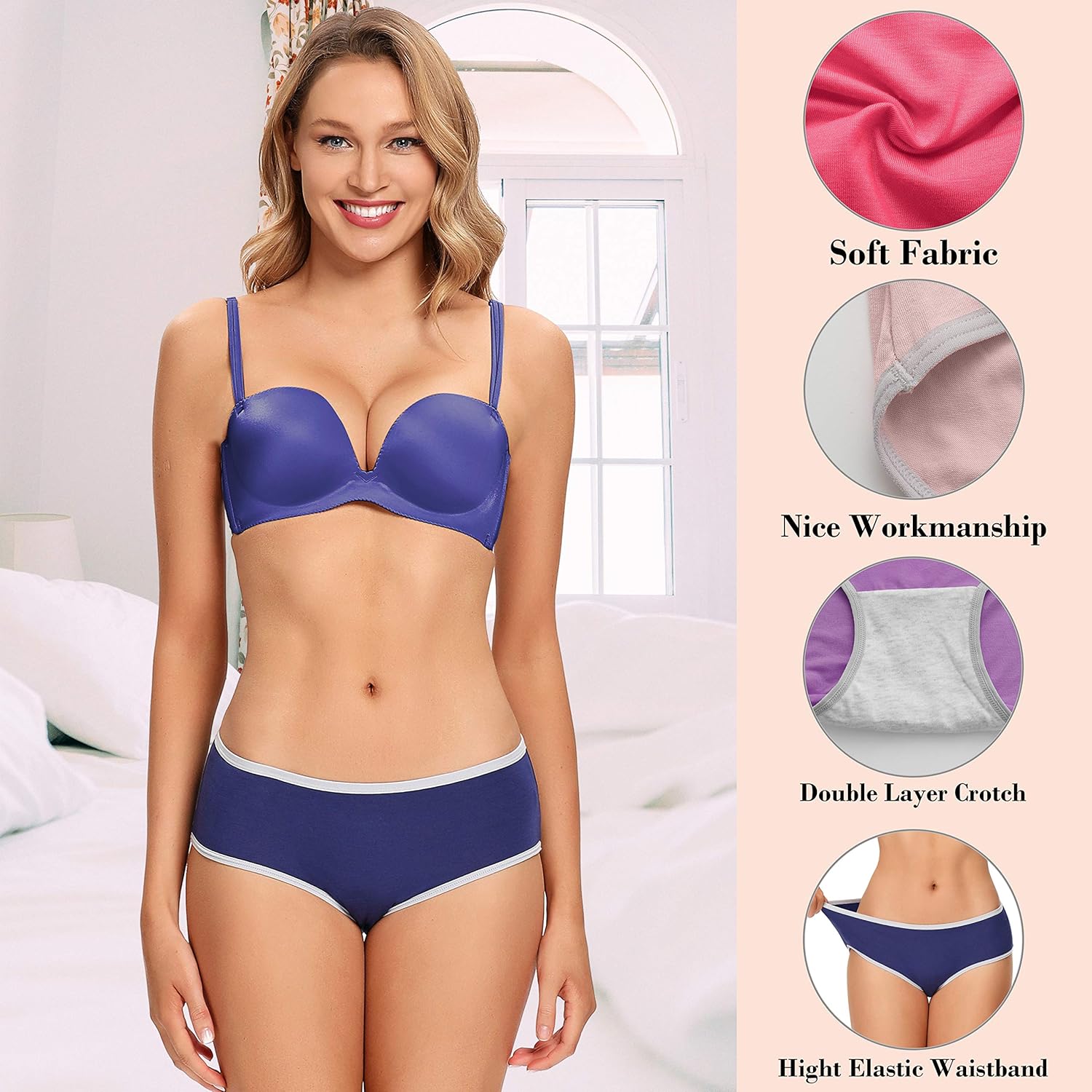 Womens Underwear Cotton High Waist Soft Breathable Stretchy Briefs Comfortable Panties for Ladies(Multicolor) at  Women’s Clothing store