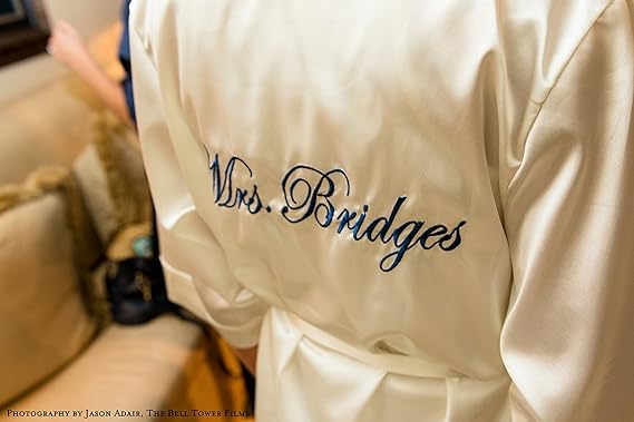 customized satin robe