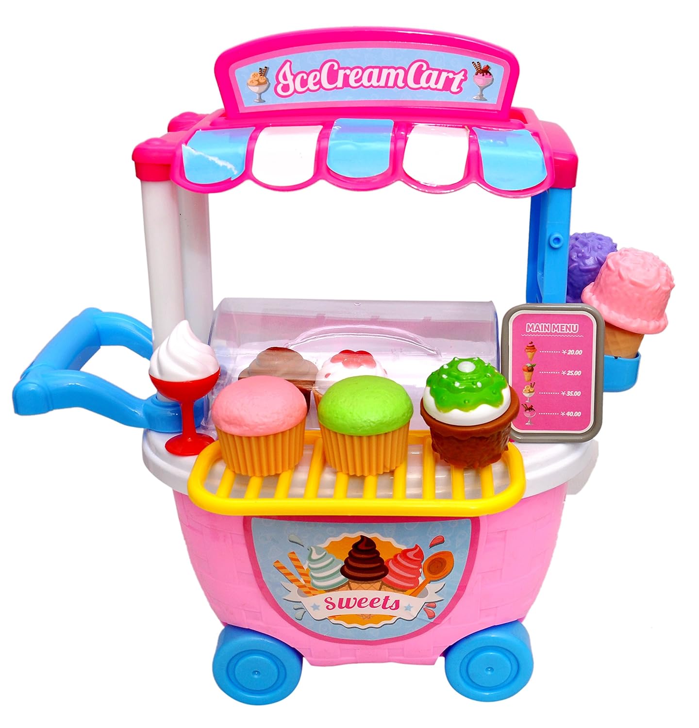 Buy Toyshine Bucket Cum Trolley Ice Cream Kitchen Play Cart Kitchen Set