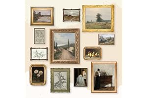 97 Decor Vintage Wall Art Prints - French Antique Decor, Vintage Pictures Wall Decor, Moody Gallery Wall Art, Landscape Vintage Paintings Farmhouse Antique Posters for Home Bedroom (8x10 Unframed)