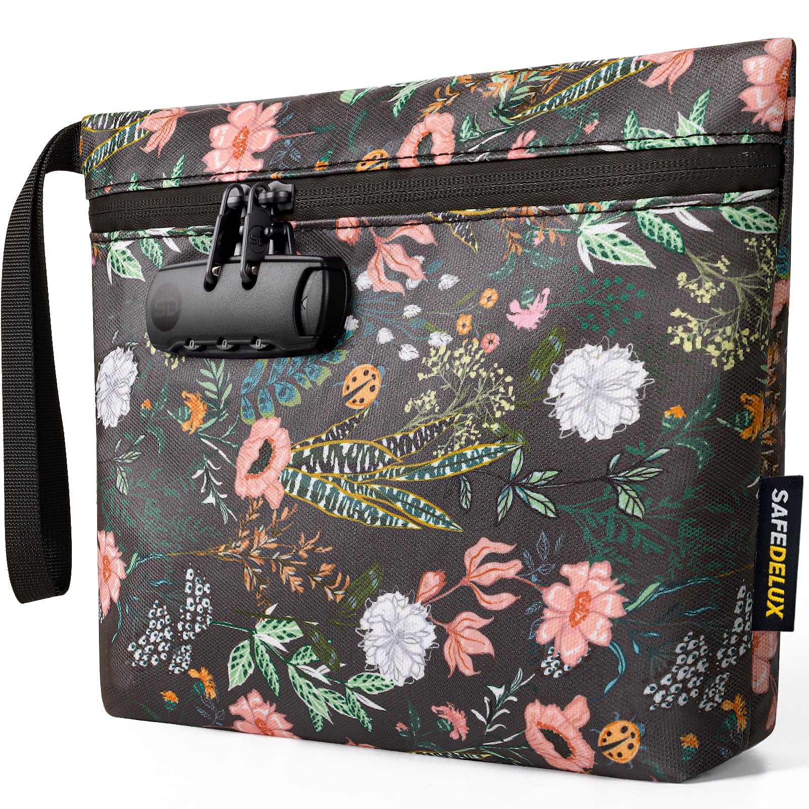 Photo 1 of **Lock is non- functional ** SafeDelux Smell Proof Bag with Combination Lock, Smell Proof Container Carbon Lining Odor Proof Bag Odorless Smell Proof Bags, Great Holidays Gifts for Women