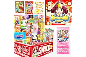 SHOGUN CANDY, 40 Pcs Japanese Snacks and Japanese Candy, Popin Cookin Japanese Snack Box, Kawaii Dagashi Box, (AMATERASU Mystery BOX)