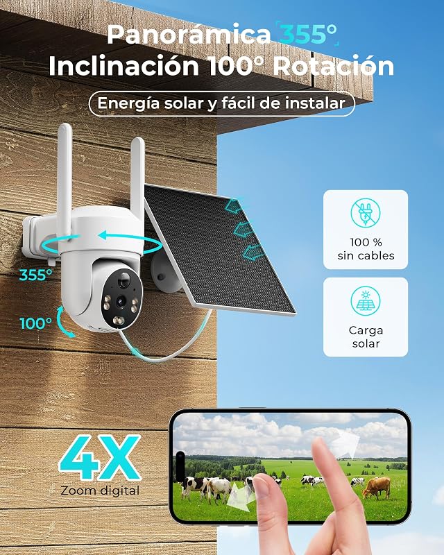 4G LTE Überwachungskameraaussen Aussen Solar SIM Kabellos — Foto 3 von 8