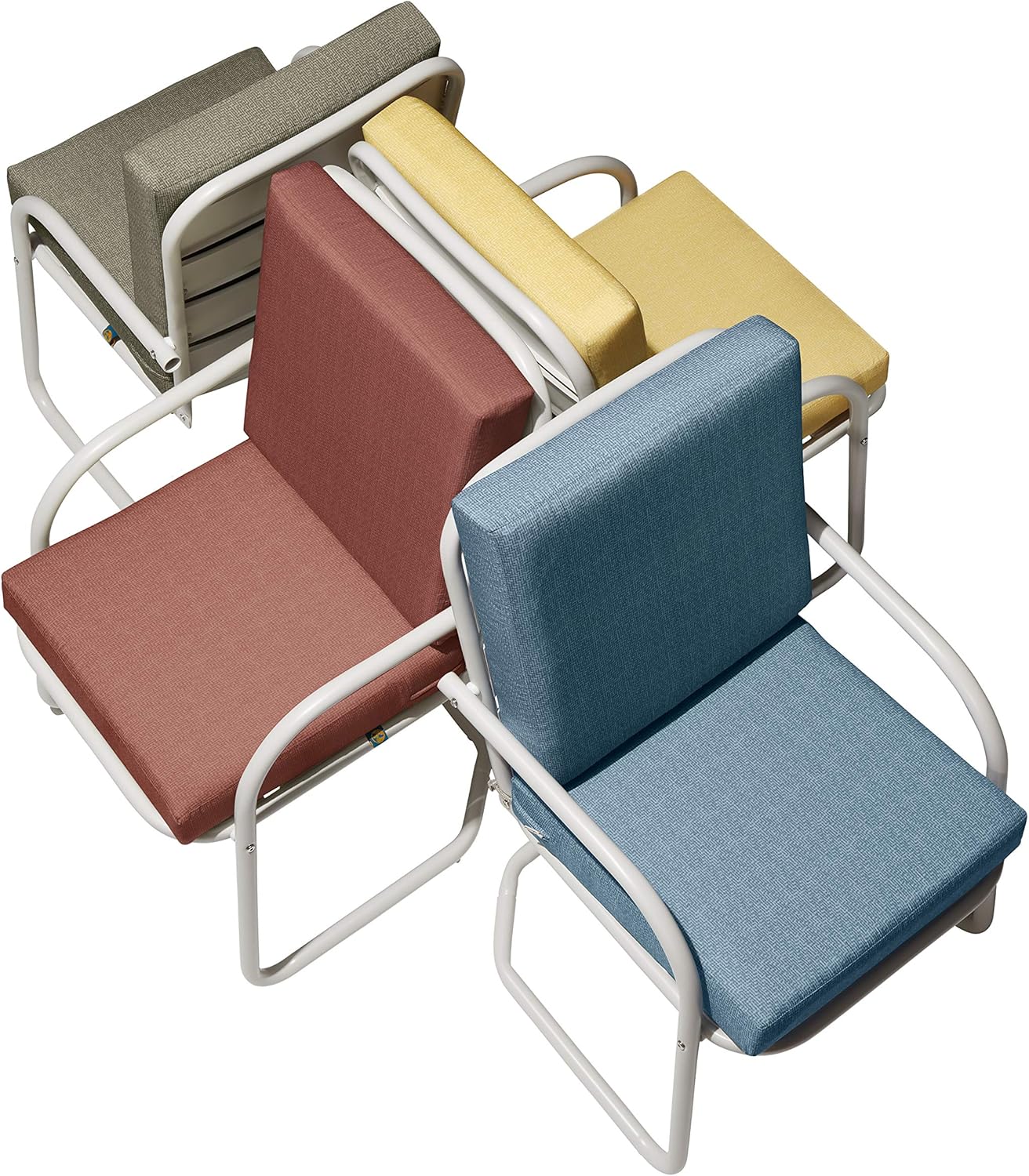 Duck Covers Weekend Water-Resistant 36 x 18 x 3 Inch Outdoor Dining Chair Cushions, Blue Shadow : Garden & Outdoor
