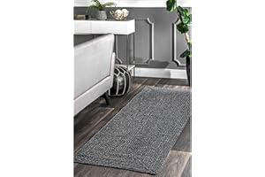 nuLOOM Wynn Braided Indoor/Outdoor Runner Rug, 2' 6" x 6', Charcoal