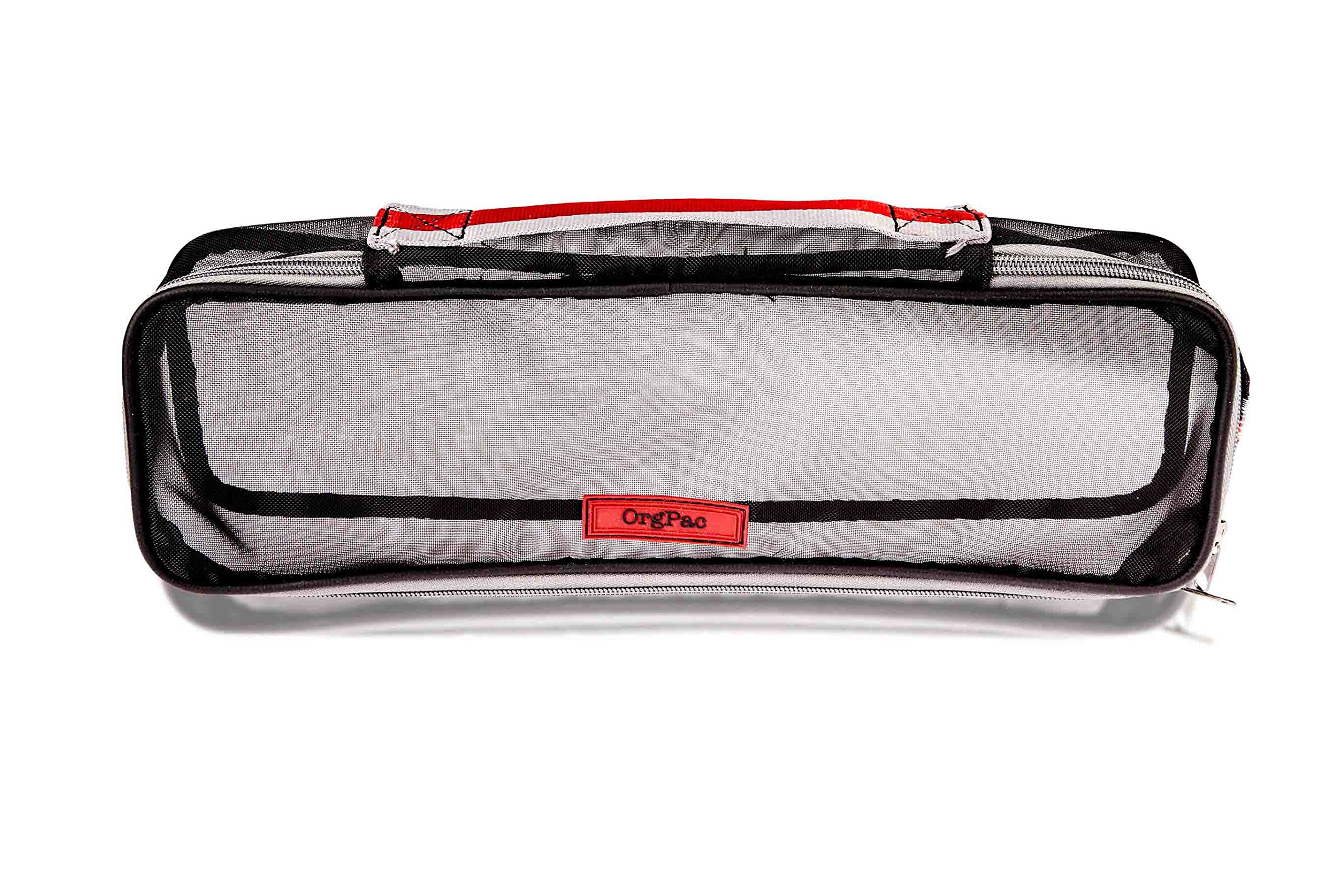 LeanPac® OrgPac 1 Piece Fine Mesh Travel Organiser Packing Cube Black SOrg (Slim) Large