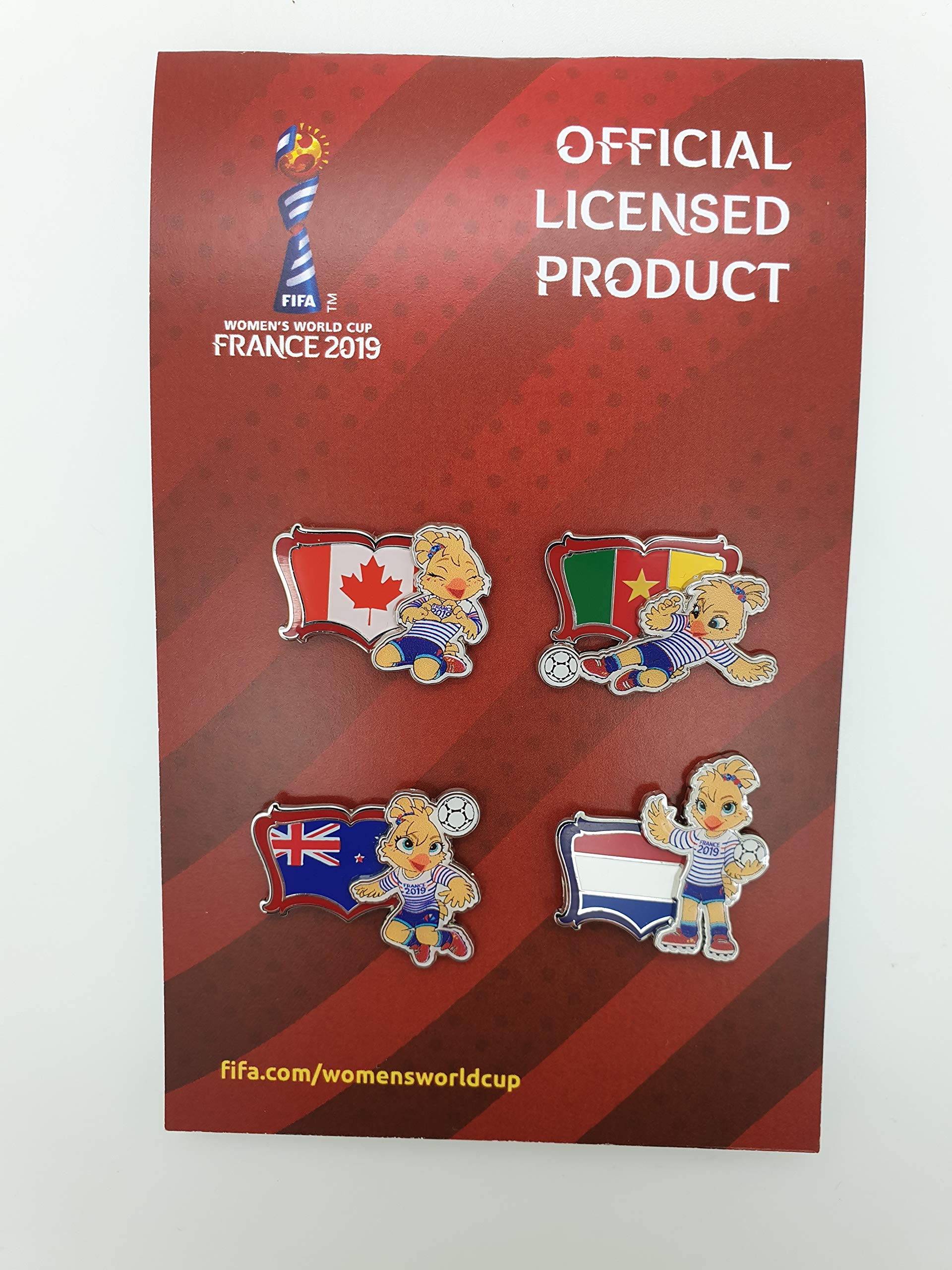 FIFA Women's World Cup France 2019™ Pin Set Nations Group, Adult Unisex, Replica, One Size