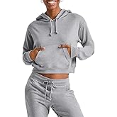 Hanes Women's Originals French Terry Cropped Hoodie, Pullover Hooded Sweatshirt