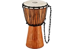 Meinl Percussion Djembe Hand Drum Circle Instrument, Carved Mahogany Headliner Series — NOT Made in China — African Mali Weave Ropes, 2-Year Warranty, Nile, Small (HDJ4-S)