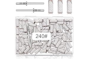 METEOROCK 240 Grit Small Sanding Bands Nail Drill Bit, 100 Pcs 3.1 MM Mini Sanding Bands for Nail, Extreme Fine Grit Small Nail Sanding Bands for Natural Nail Smooth Polish Cuticle, Manicure Nail Salon Use