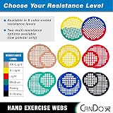 CanDo Power-Web Hand Grip Trainer - 17cm Black - Adjustable Resistance view 3