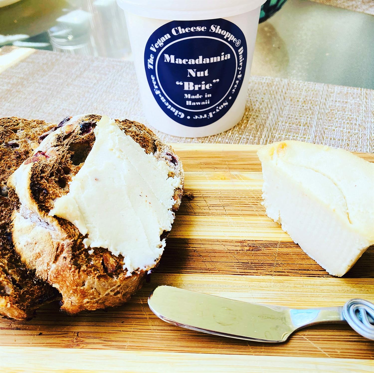 THE VEGAN CHEESE SHOPPE MACADAMIA NUT "BRIE" MADE IN HAWAII. DairyFree
