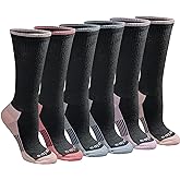 Dickies Women's Dri-Tech Essential Moisture Control Crew Socks, Available in S-XL (6, 12 Pairs)