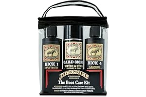 Bickmore Boot Care Kit - Bick 1 Bick 4 & Gard-More - Leather Lotion Cleaner Conditioner & Protector - For Cleaning Softening and Protecting Boots Shoes Handbags Purses Jackets and More