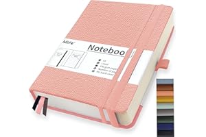 Mlife Lined Journal Notebook - 360 Numbered Pages Journal for Writing,100 Gsm Paper with Pocket, A5 Hardcover College Ruled T