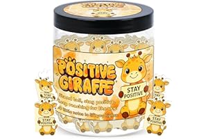 DEARMINE Positive Giraffe Jar With 60 Daily Affirmation Cards - Giraffe Gifts For Women And Giraffe Decor, Emotional Support - Inspirational Gifts For Women, Stocking Stuffers Christmas Gift
