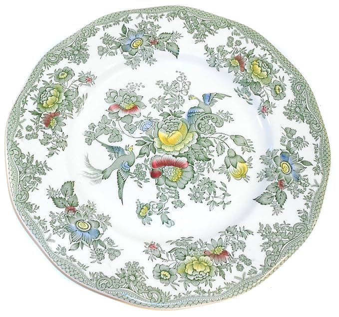 Vintage Enoch Wedgwood Tunstall Ltd. Oriental Pheasants Dinner Plate