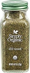 Simply Organic Dill Weed Cut & Sifted Certified Organic, 0.81-Ounce Container