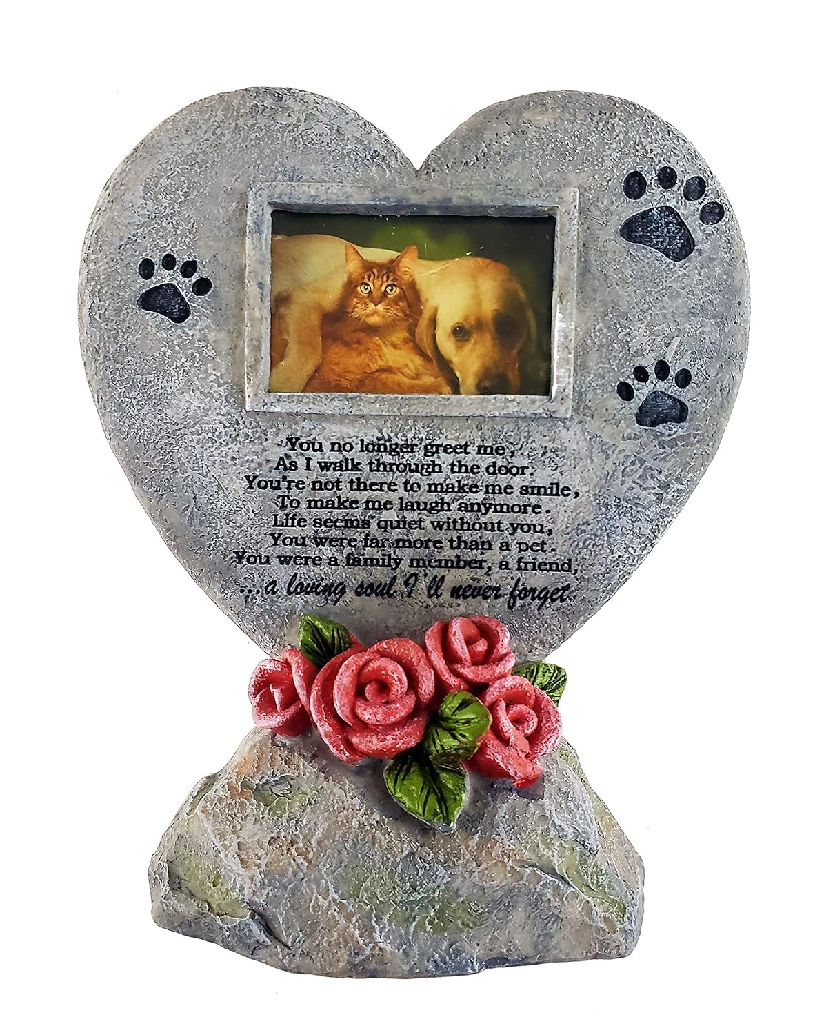 Buy Pawprints Left By You Pet Memorial Stone With Photo Frame And