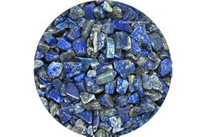 AMAZING GEMSTONE Lapis Lazuli Crystal Chips Aquarium Gravel Rocks - Lapis Lazuli Chips Bulk Fish Tank Gravel, Small Tumbled Stone Chips and Tiny Crystals for Decoration (Natural AAA Grade Gemstones)