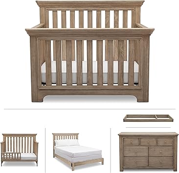 rustic whitewash crib