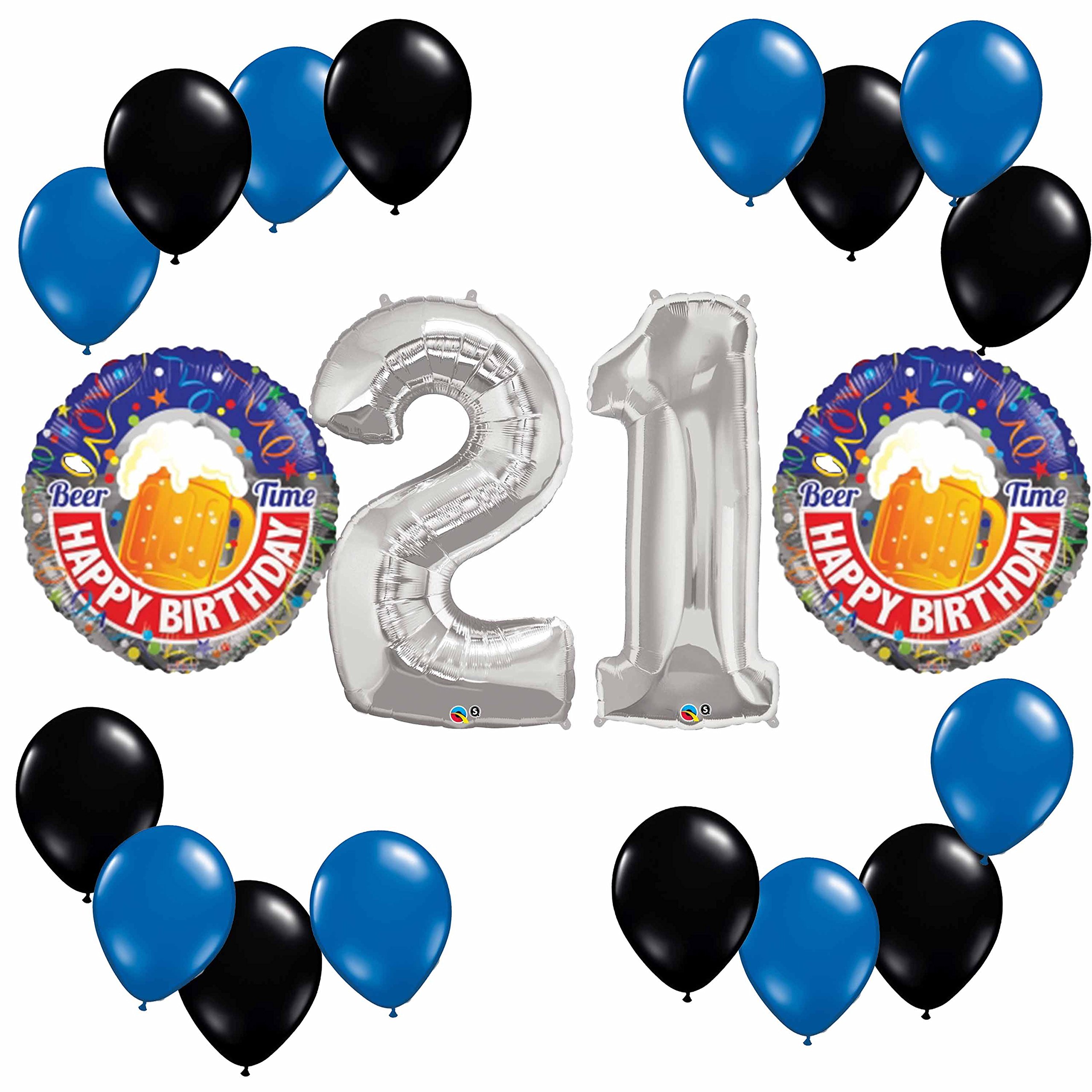 Happy 21st Birthday Beer Time Balloon Decoration Kit 700617424083