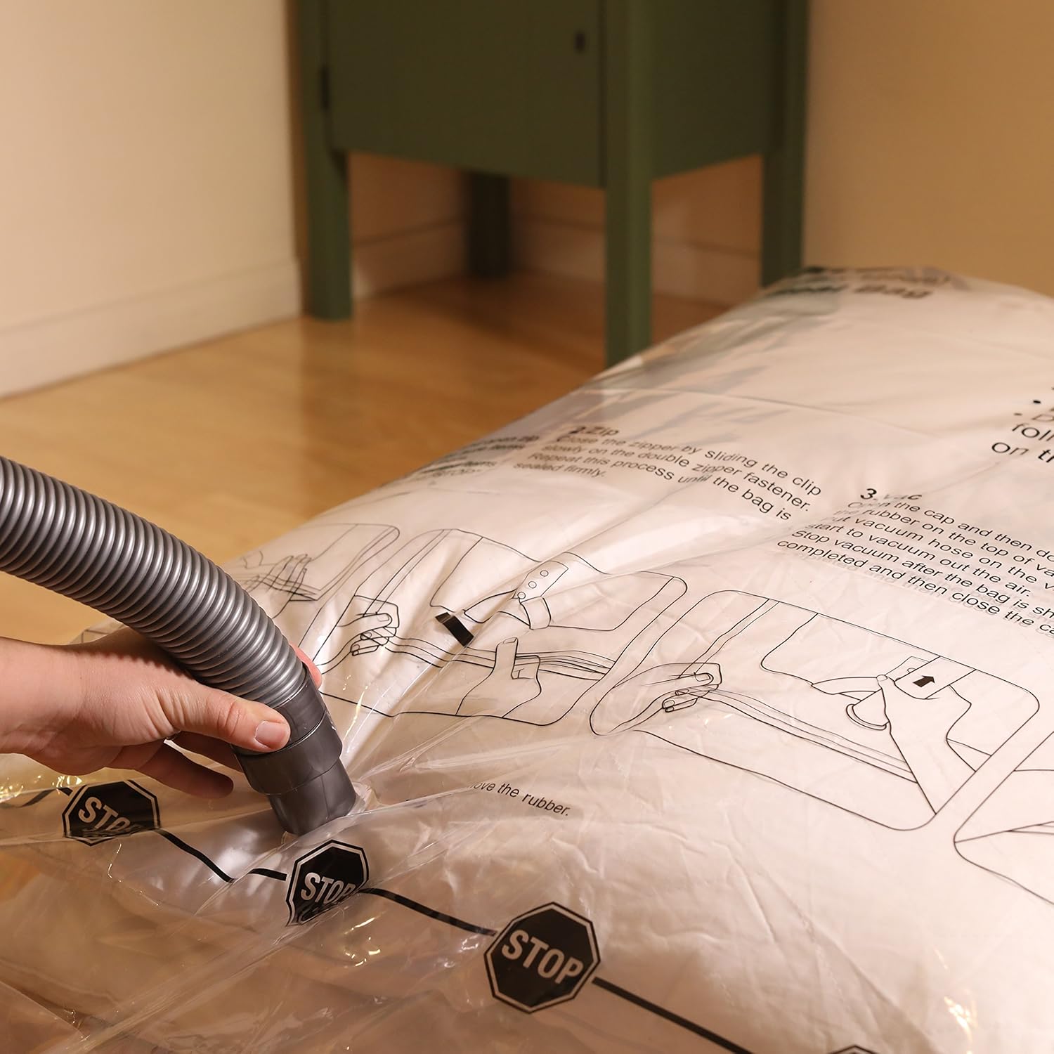 Simple Houseware Vacuum Storage Space Saver for Bedding, Pillows, Towel, Blanket, Clothes Bags: Home & Kitchen