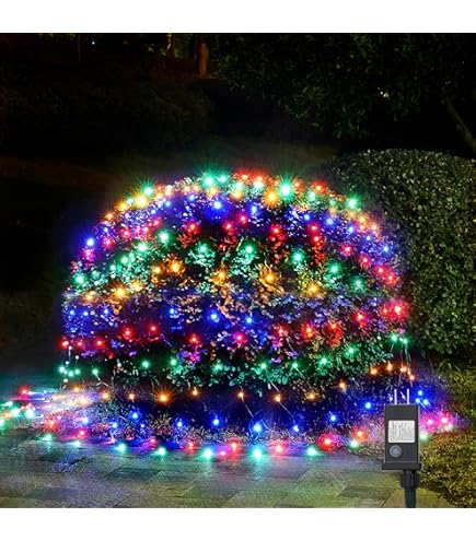 WBao Solar Christmas Lights Outdoor 200LED 8.4ft x 5.2ft
