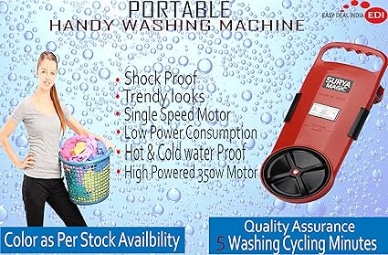 Easy Deal India Portable Handy Plastic Washing Machine Bucket (Multicolour)