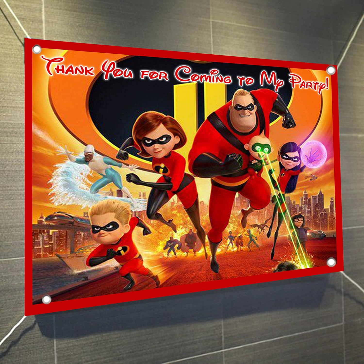 Amazon Com The Incredibles 2 Banner Large Vinyl Indoor Or Outdoor