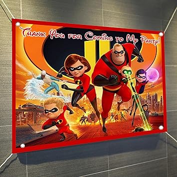 Amazon Com The Incredibles 2 Banner Large Vinyl Indoor Or Outdoor