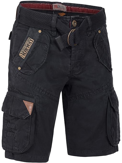 91U5 Geographical Norway Pirouette Herren Bermuda Shorts Kurze Hose Schwarz S