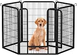 Yaheetech Dog Playpen 6 Panel 100cm Height Heavy Duty Fence for Garden Yard view 1