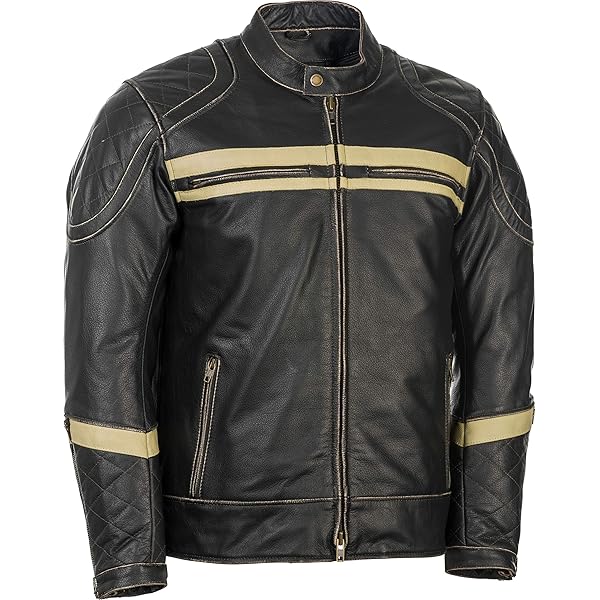 Amazon.com: HIGHWAY 21 Motordrome Jacket, Modern Leather Cruiser