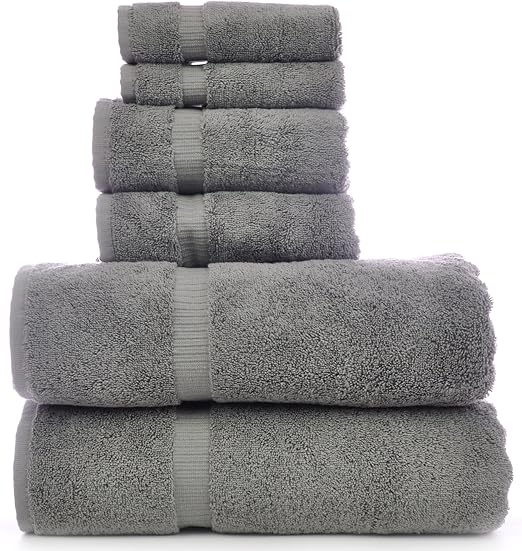 Luxurious Spa Hotel Quality 100 Cotton Absorbent 700 Gsm 6pc Bathroom Towel Set Bath Towels Washcloths