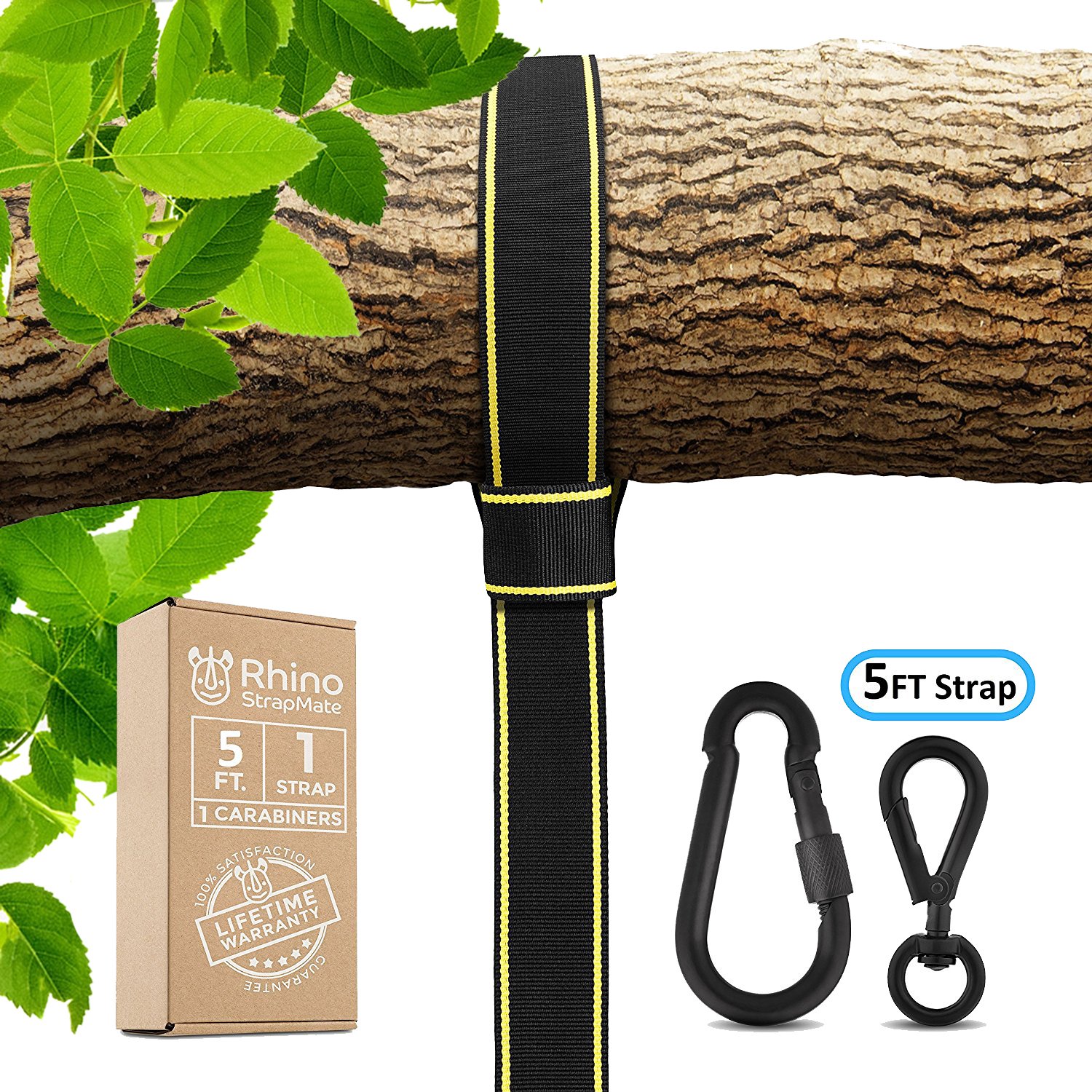 Holds Strap, 5ft Kit Hanging Straps Swing Tree StrapMate Rhino 2800