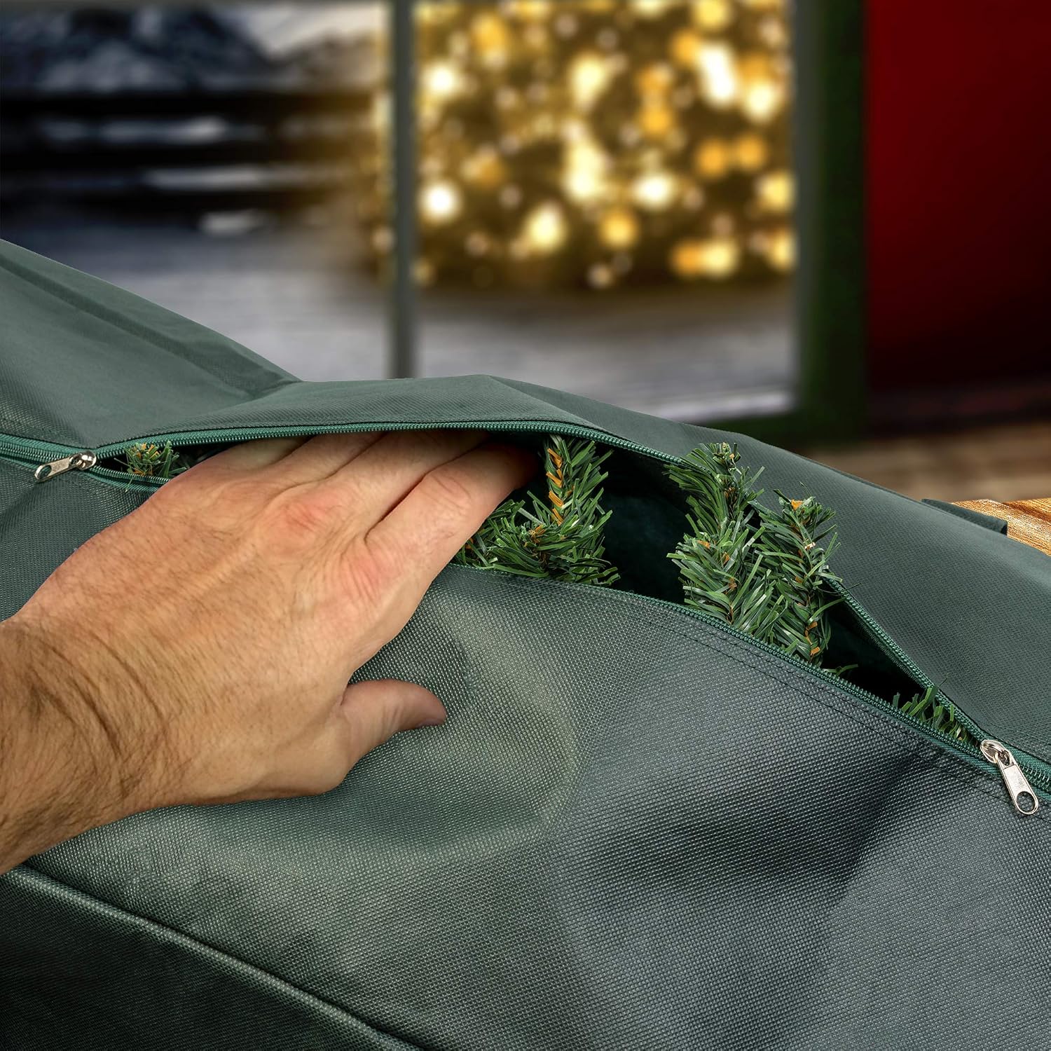 THE TWIDDLERS - 2 Large Heavy Duty Christmas Tree Decorations Xmas Storage Bag with Handles - 120 x 35 x 50 cm - Image 5