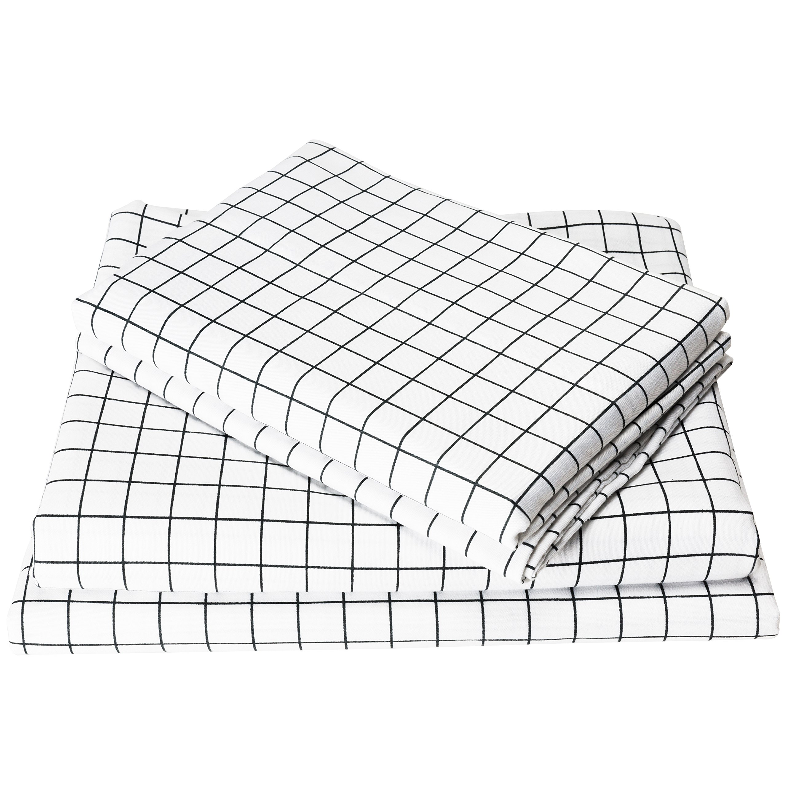 Exclusivo Mezcla 4Piece Gingham Plaid Double Brushed 1800 Series