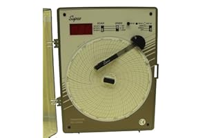 Supco CR87J Fahrenheit Type J Thermocouple Temperature Circular Chart Recorder, 6" Chart Diameter, 110-120V Voltage