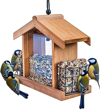 Large Double Bird Feeder For Outdoors Suet Feeder For Wild Birds