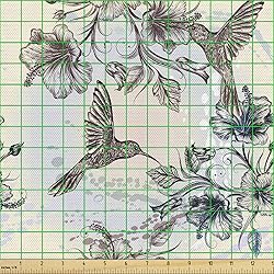 Ambesonne Hummingbird Fabric by The Yard, Birds and