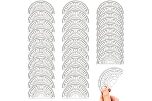 30-Pack Transparent Plastic Protractors, 10cm with Clear Scale, 0-180° Measurement, Durable, Ideal for Students, Engineers, a