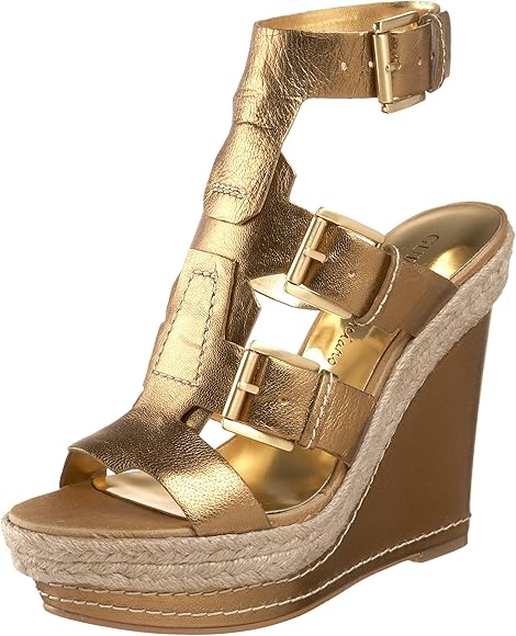 guess gold wedges
