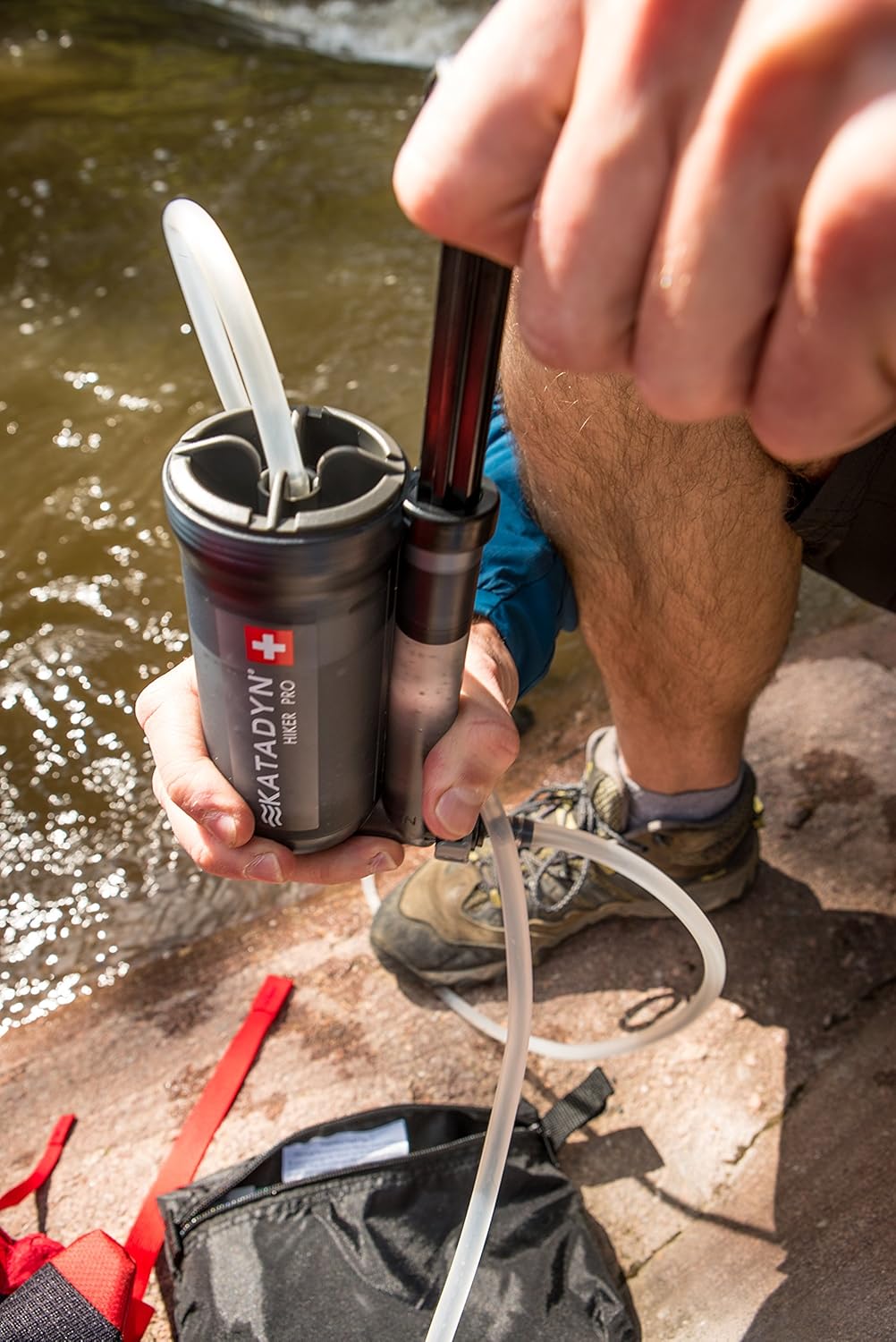 Katadyn Hiker Pro Transparent Water Filter, Lightweight, Compact Design for Personal or Small Group Camping, Backpacking or Emergency Preparedness : Sports & Outdoors
