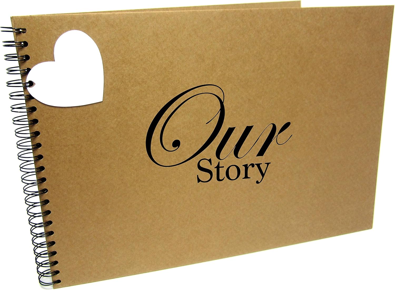 A3/XL Square Our Story, Scrapbook, Card Pages, Photo Album, Keepsake, Landscape (A3 (White Pages