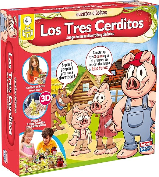 juguetes los tres cerditos y el lobo